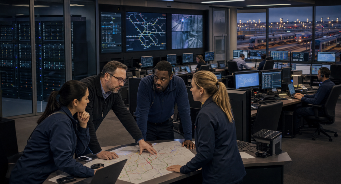 Transit operations and cybersecurity coordination room
